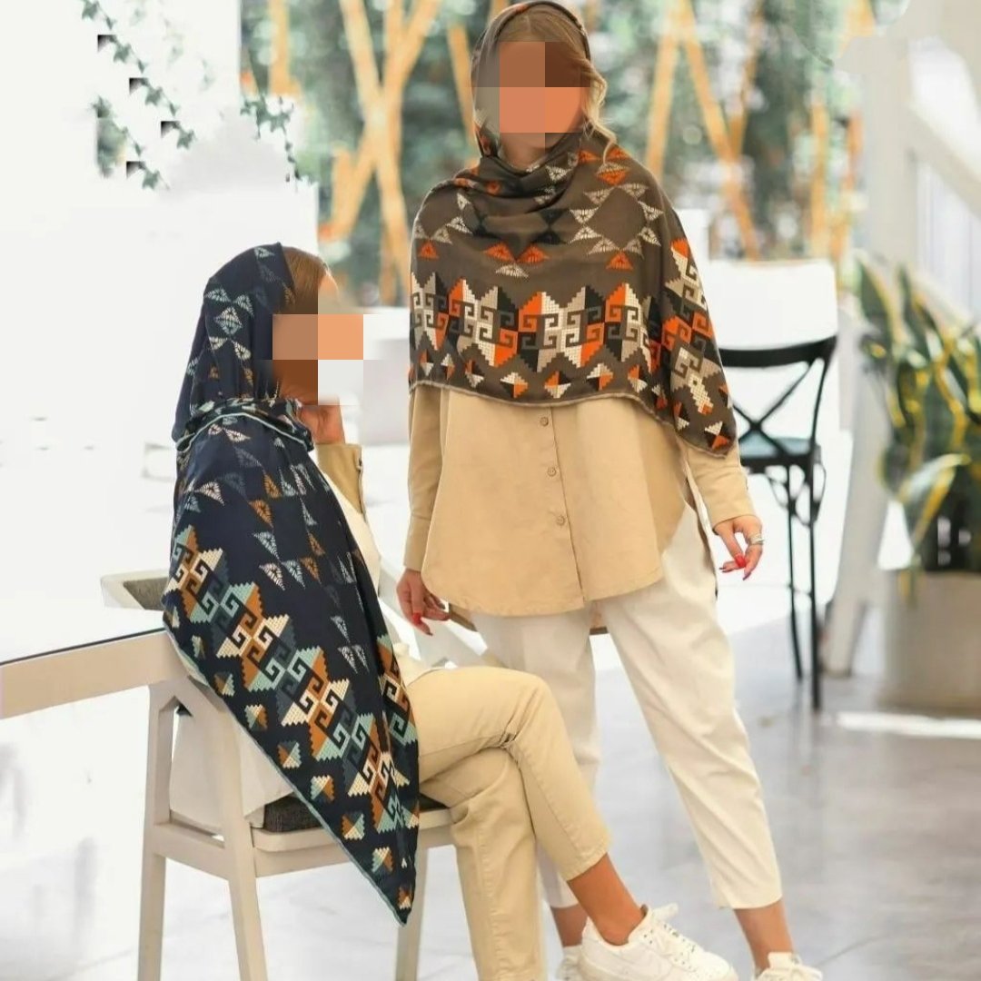 روسری نخی شیک با طرح زیبا
