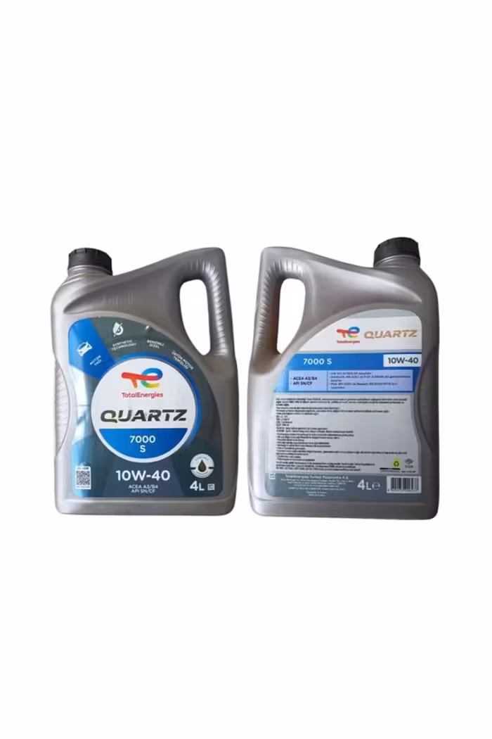 روغن و مکمل موتور 10W40 کوارتز 7000S 4 لیتری ACEA A3 B4 API SN CF Total