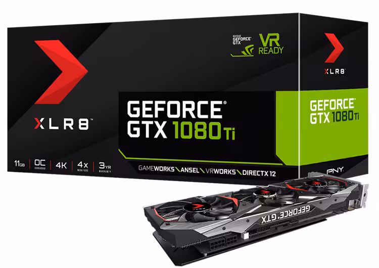 کارت گرافیک پی ان وای مدل GTX 1080 Ti XLR8 Gaming OC  با حافظه 11 گیگابایت