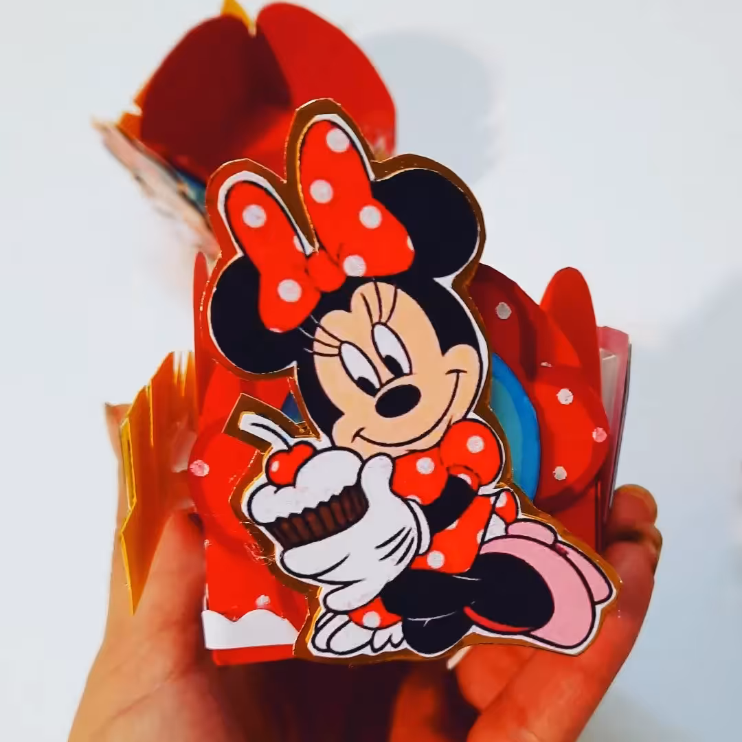 جعبه کاپ کیک 6عددی دستسازه تم مینی موس