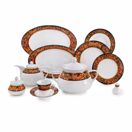 سرویس غذاخوری سیمرغ شهرزاد چینی زرین 12 نفره 108 پارچه