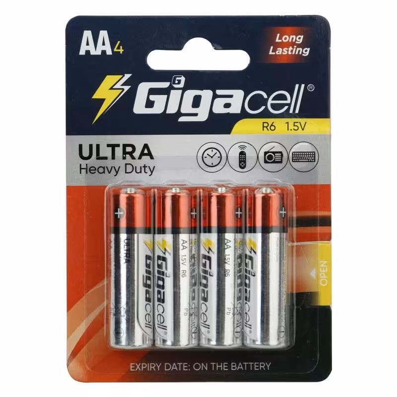 باتری قلمی گیگاسل مدل Ultra Heavy Duty R6 بسته چهار عددی