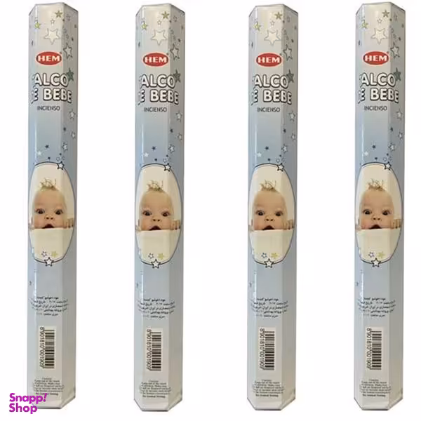 عود هم مدل پودر بچه کد Baby Powder 04 مجموعه 4 عددی