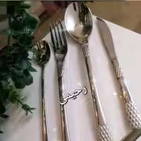 سرویس قاشق و چنگال 24نفره 120پارچه نقره ای دهانه اروپایی