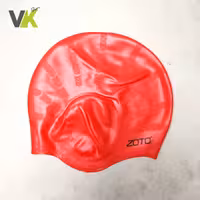 کلاه شنا گوشی دار سیلیکونی رنگ قرمز قبل از ثبت موجودی بگیرید