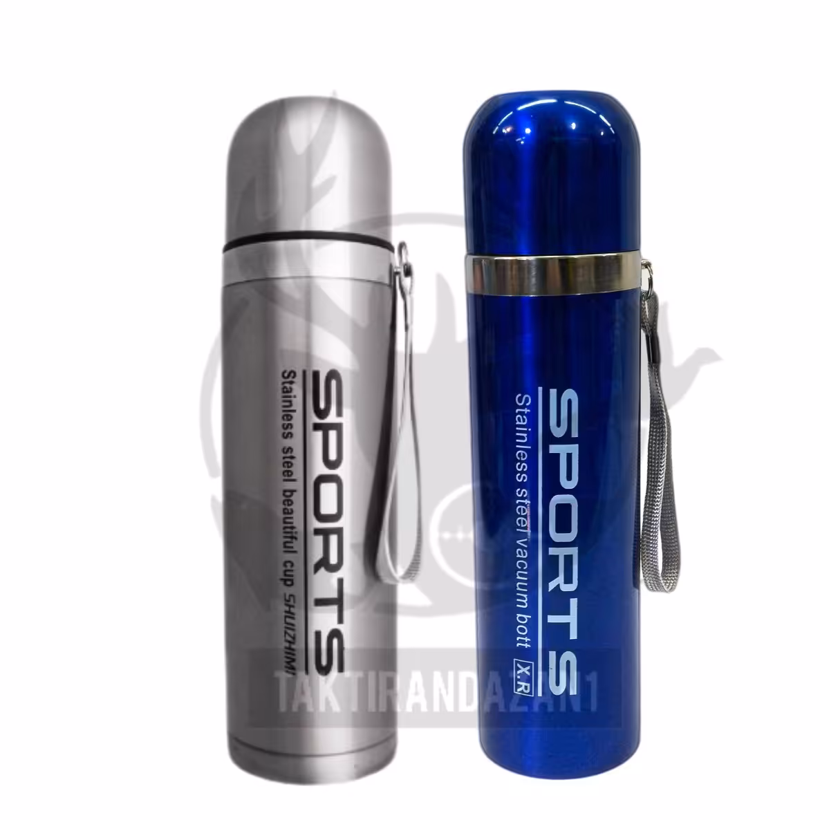 فلاسک نوشیدنی اسپرت SPORTS 1L   نیم لیتری موجود در رنگ ابی و طوسی