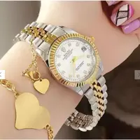ساعت مچی زنانه ضداب رولکس دیت جاست دارای 6 ماه گارانتی موتور Rolex datejust