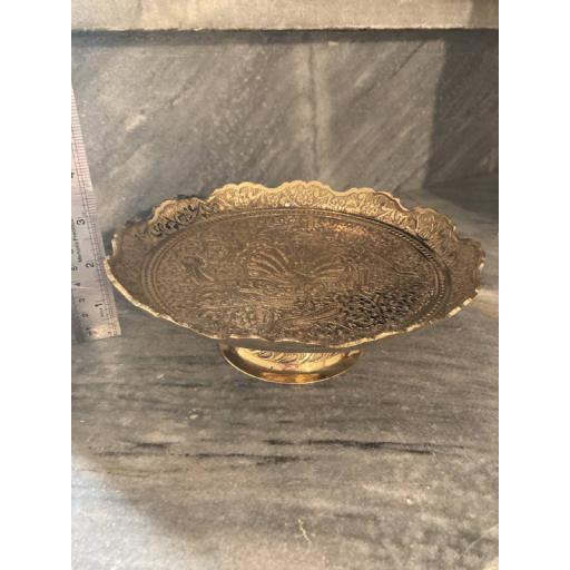 شیرینی خوری برنجی طرح طاووس بزرگ