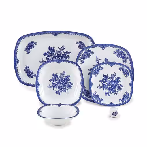 سرویس فلورانس کواترو چینی زرین سرمه ای 6 نفره 27 پارچه