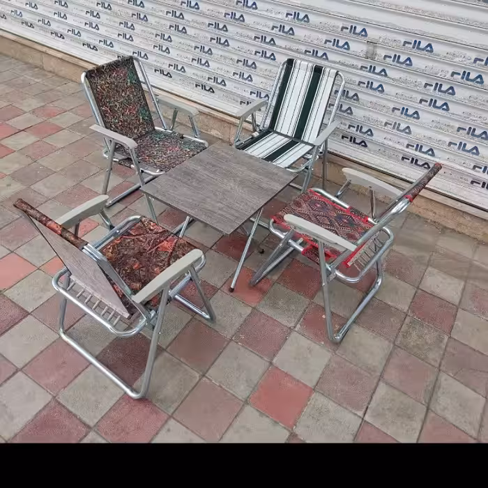  صندلی ساحلی ومیز ام دی اف  کد پ

