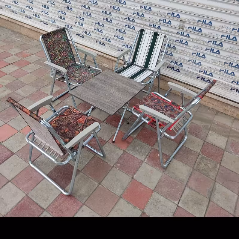  صندلی ساحلی ومیز ام دی اف  کد پ

