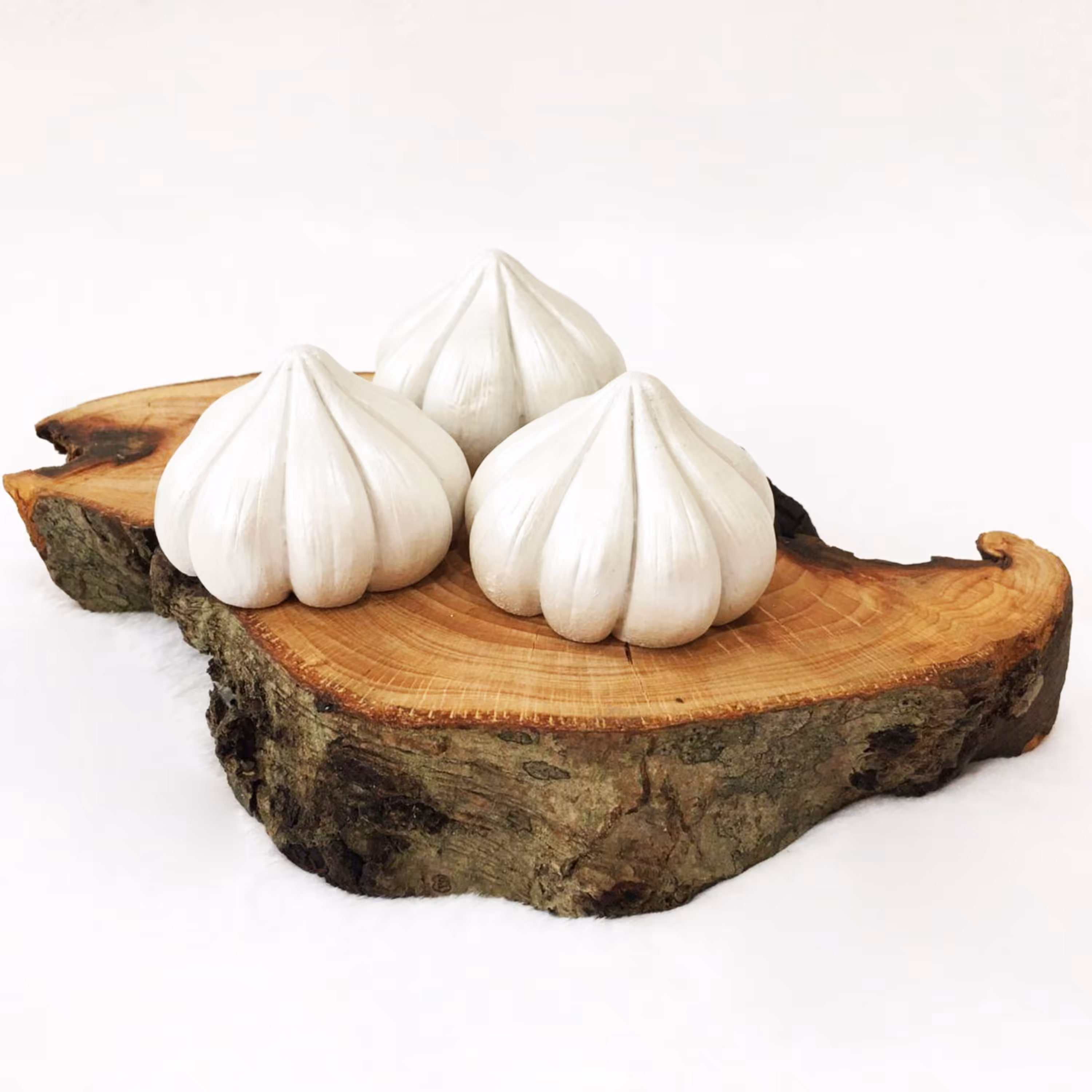 سیر هفت سین مصنوعی بسته 6 عددی رنگ صدفی جنس پودر سنگ