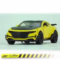 ماکت ماشین فلزی شورلت طول 12 سانت صدا و چراغدار (زرد)ارسال رایگان در ماکت مهر