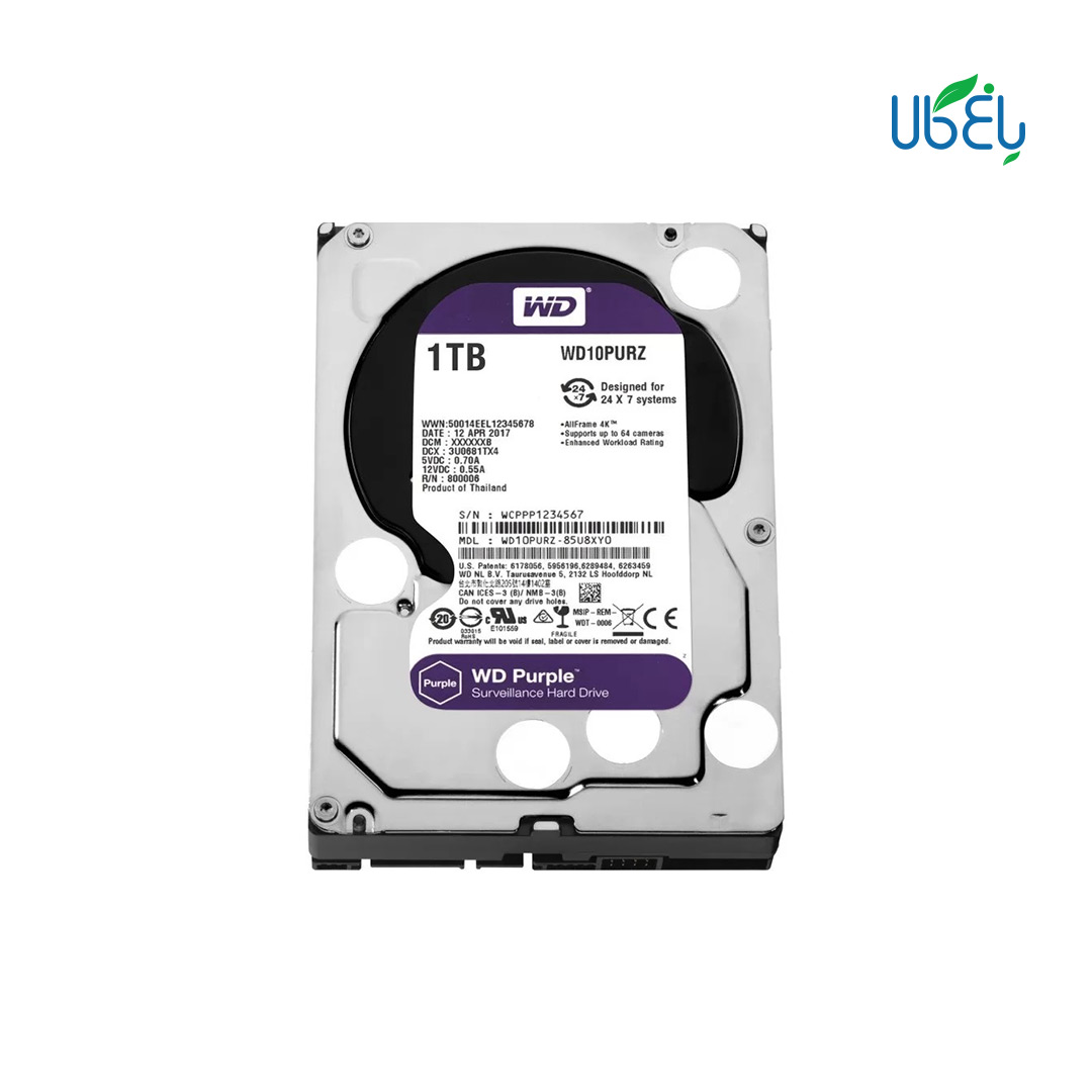 هارد دیسک وسترن دیجیتال مدل WD Purple (1 ترابایت)