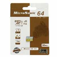 رم میکرو 64 گیگ میکرو سونیک MicroSonic 533X A1 V30 U3 C10 80MB/s-گارانتی مادام العمر