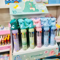 خودکار 10 رنگ دایناسوری زیبا - رنگ یاسی