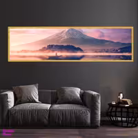 تابلو بکلیت طرح طبیعت قله برفی مدل کشیده T-7685