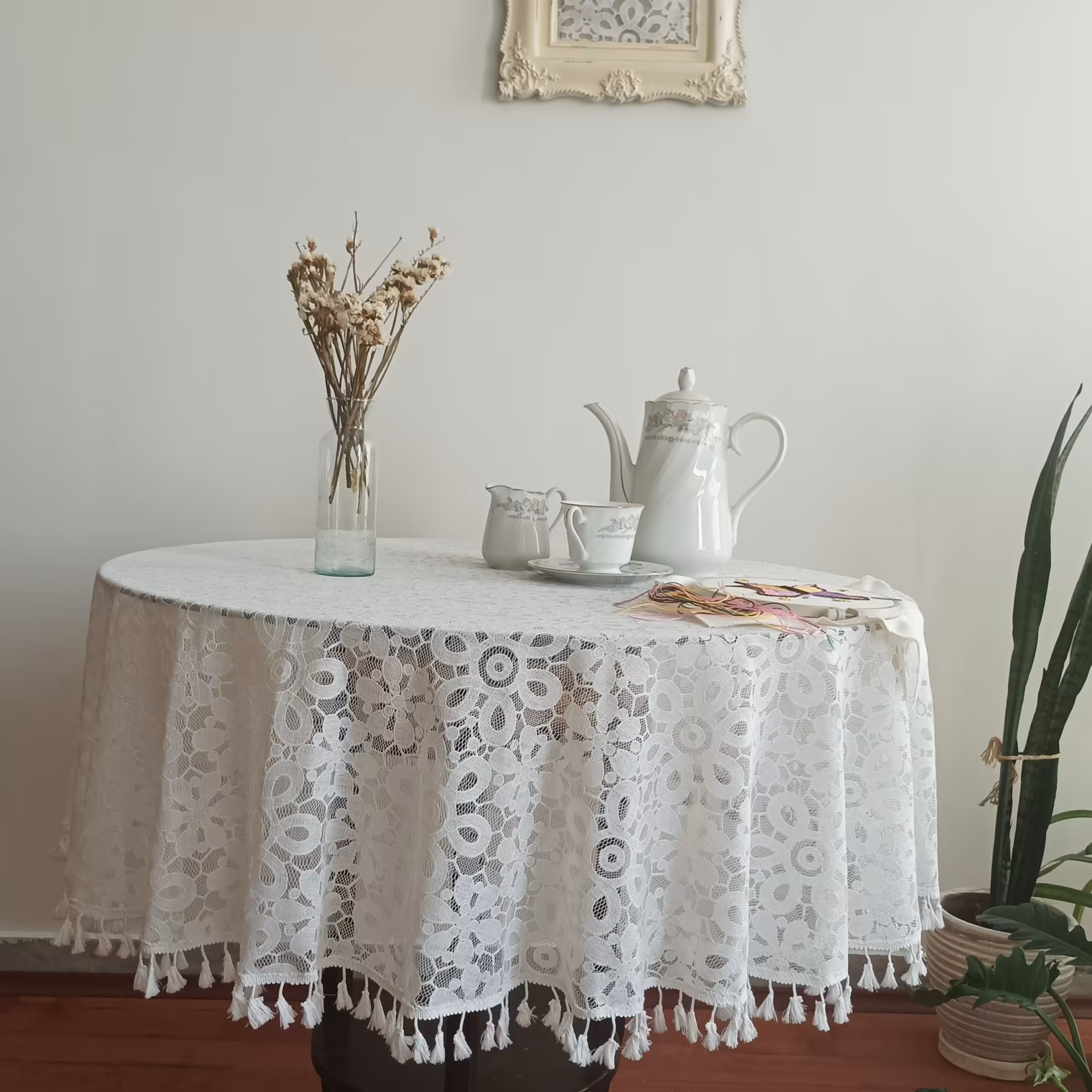 رومیزی گرد گیپور