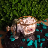 قندان استرلینگ لب طلا گلسرخ 