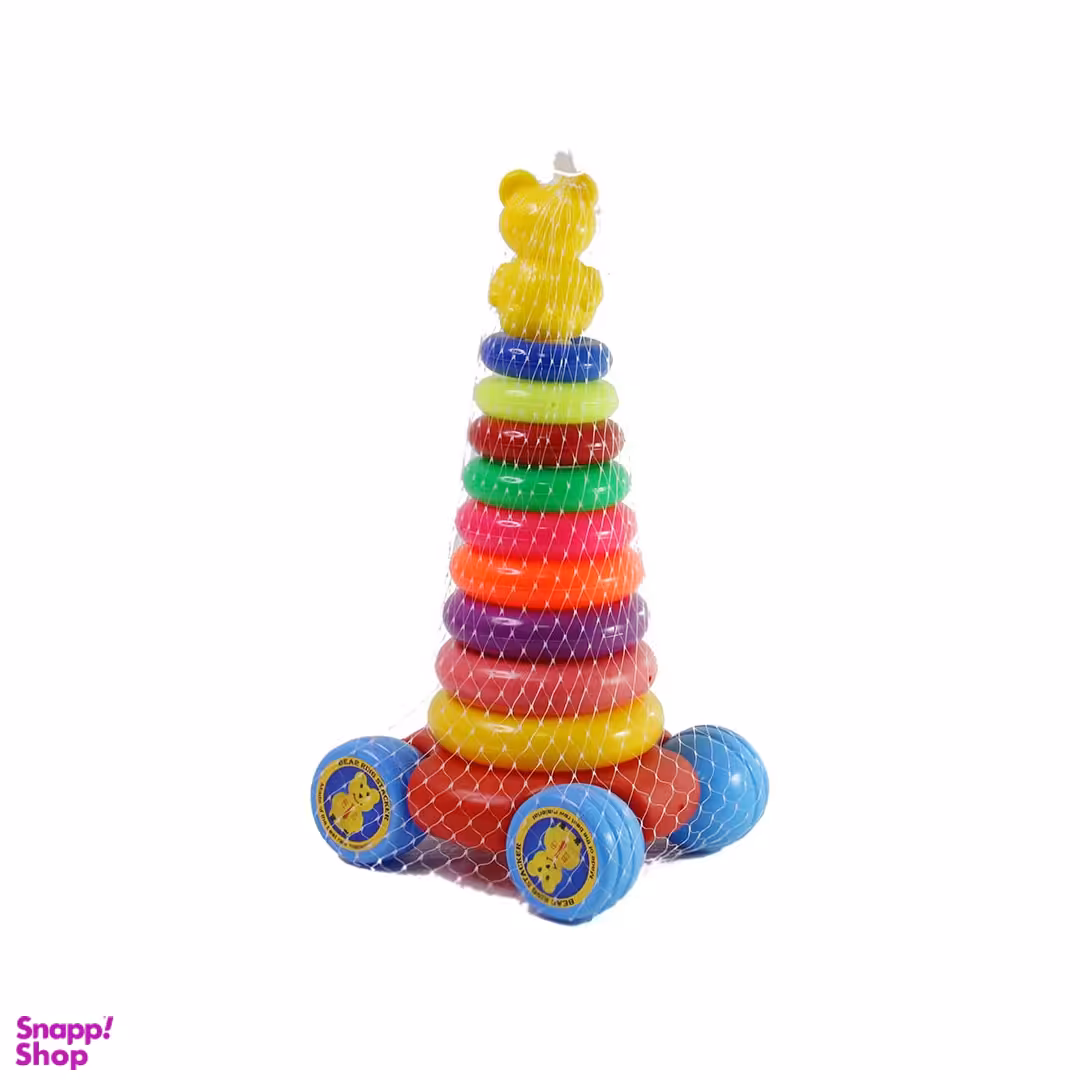 اسباب بازی حلقه هوش لبخند مدل چرخدار خرسی سایز متوسط