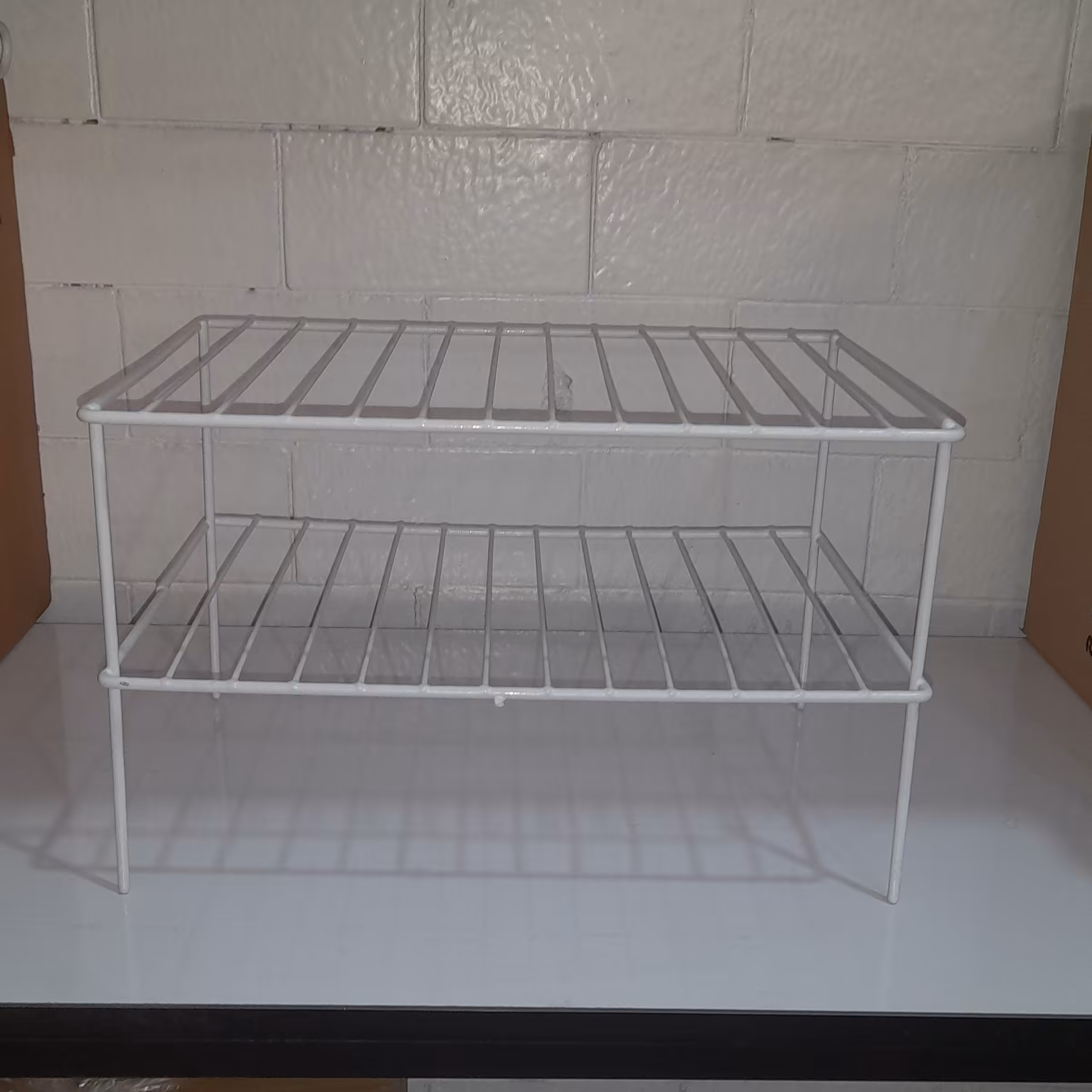 نظم دهنده 2 طبقه کادین رنگ سفید روکش پلاستیک سایز 25×35