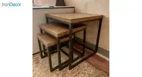 ست میز عسلی 3 تکه متاوود مدلTB-R2