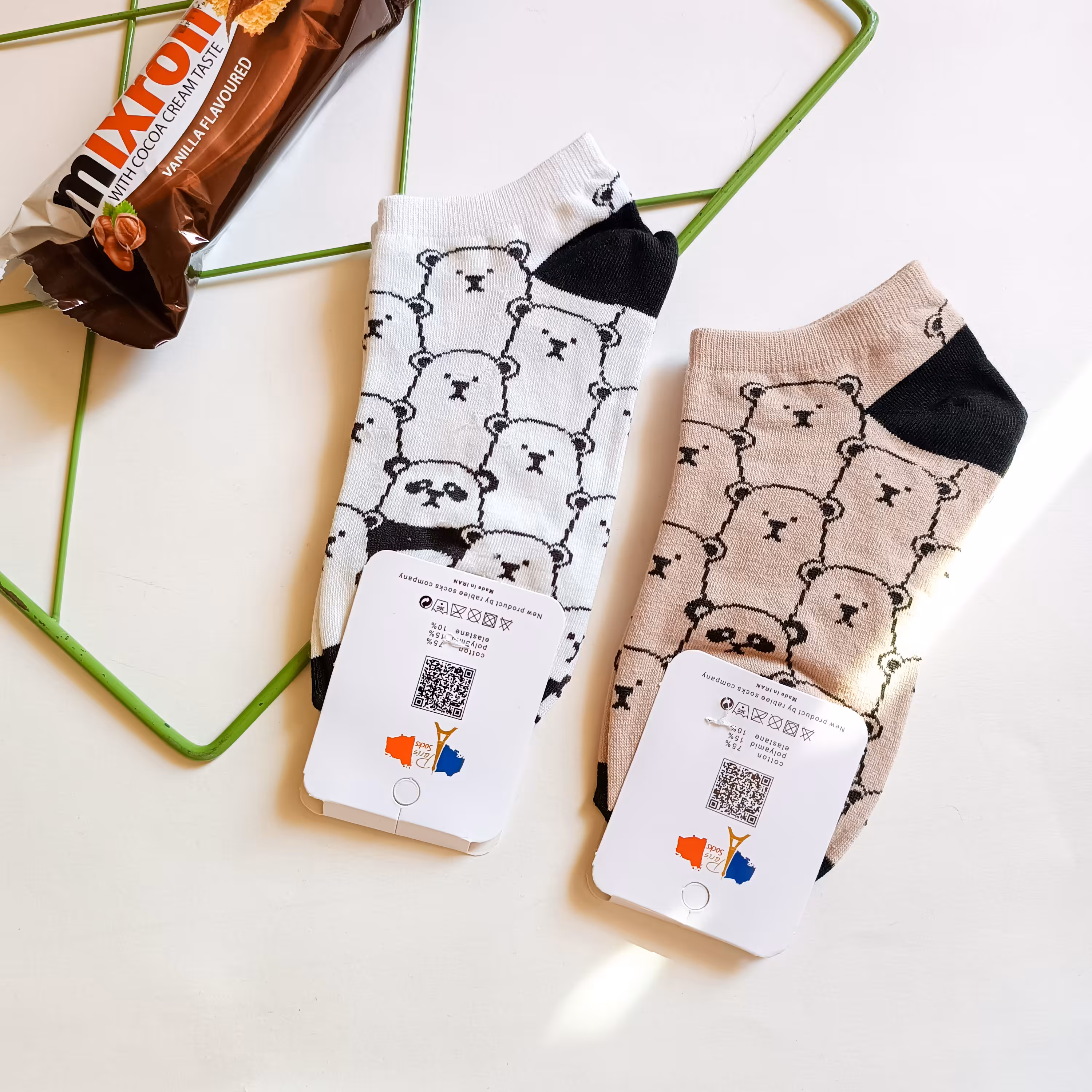 جوراب جنس پنبه تدی ضد بو و ضد حساسیت