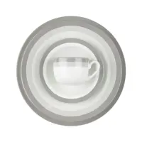 سرویس چینی زرین 12 نفره 102 پارچه سیلور لاینر درجه یک