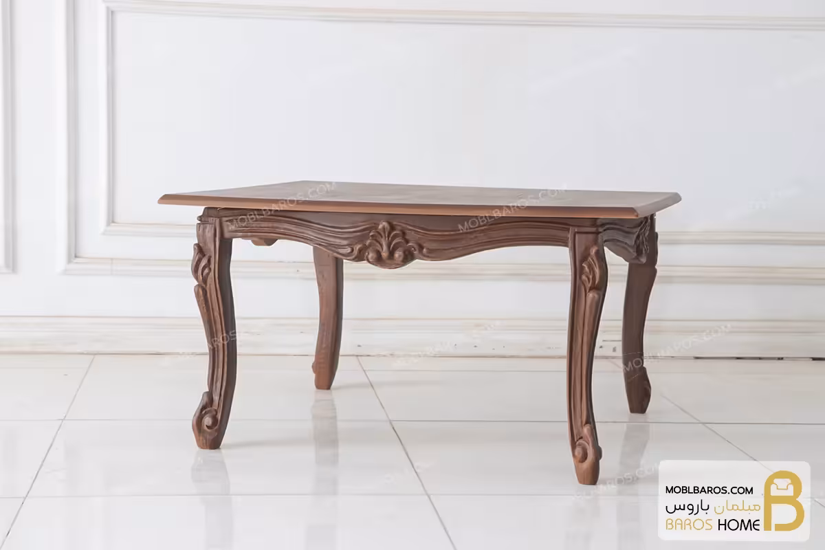 میز جلو مبلی چوبی کلاسیک نازگل