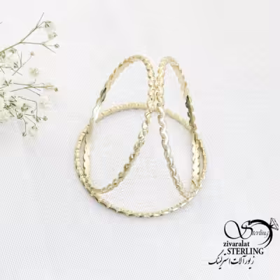 النگو بچه گانه طلاروس طرح موجدار کد 15606