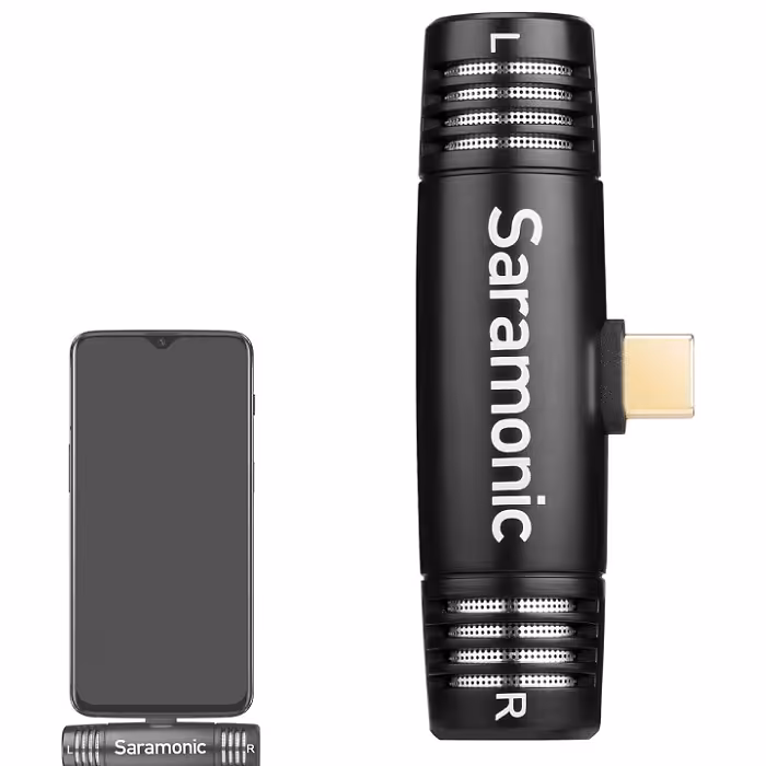 میکروفون موبایل سارامونیک مدل Saramonic Compact Stereo Microphone with Type-C Connector SPMIC510 UC