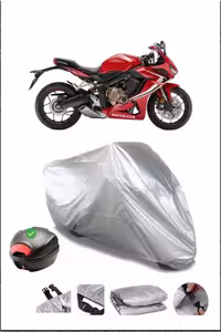 چادر موتورسیکلت خاکستری کیسه عقب HONDA CBR650R سازگار با برزنت ضد آب موتور سیکلت Breen