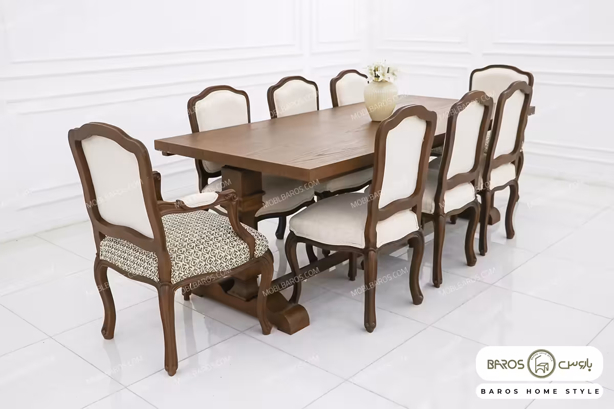 میز ناهارخوری و غذا خوری کلاسیک مدل دکورا کد 7