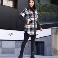 مانتو اسپرت زنانه پشمی کلاه‌دار ترک‌لند کد 257