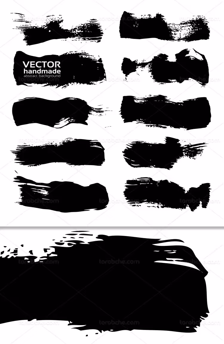 وکتور براش گرانج مشکی رنگ | گرافیک با طعم تربچه