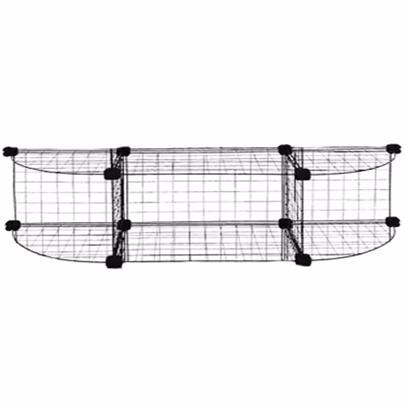 ست قفسه مشبک مدل دو طرف هلالی یک طبقه سایز 48x32(ارسال پس کرایه و به عهده مشتری)