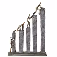 مجسمه پله ترقی رنگ نقره ای 
