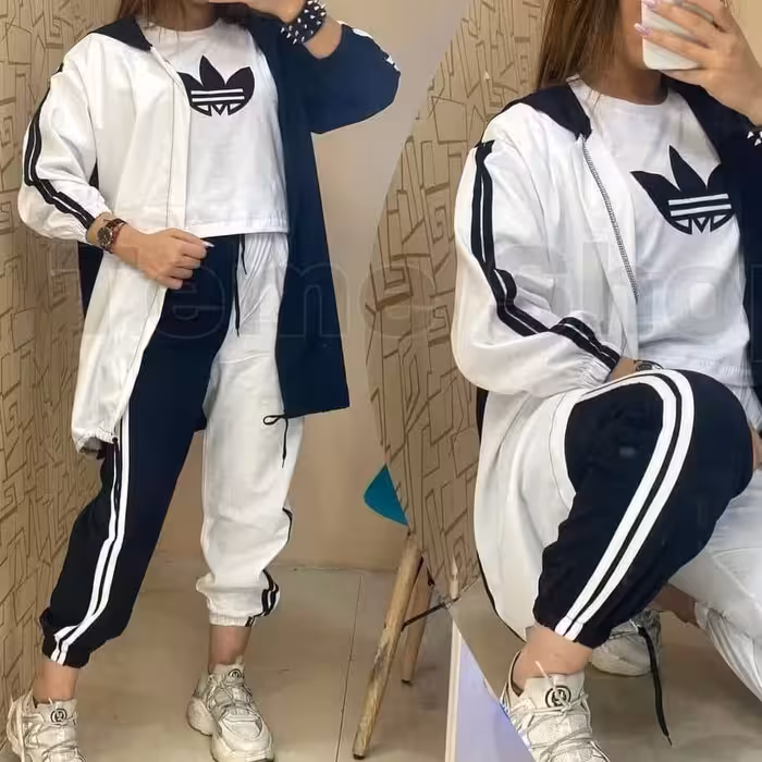 مانتو شلوار تیشرت (3تیکه آدیداس) 