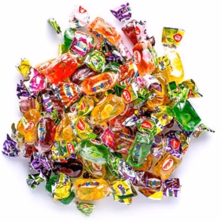 شکلات ژله ای میوه ای محصول شرکت آیدین وزن 250 گرمی