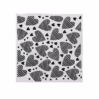 ابزار تزیین کیک به گز مدل استنسیل کوکی طرح قلب و خط