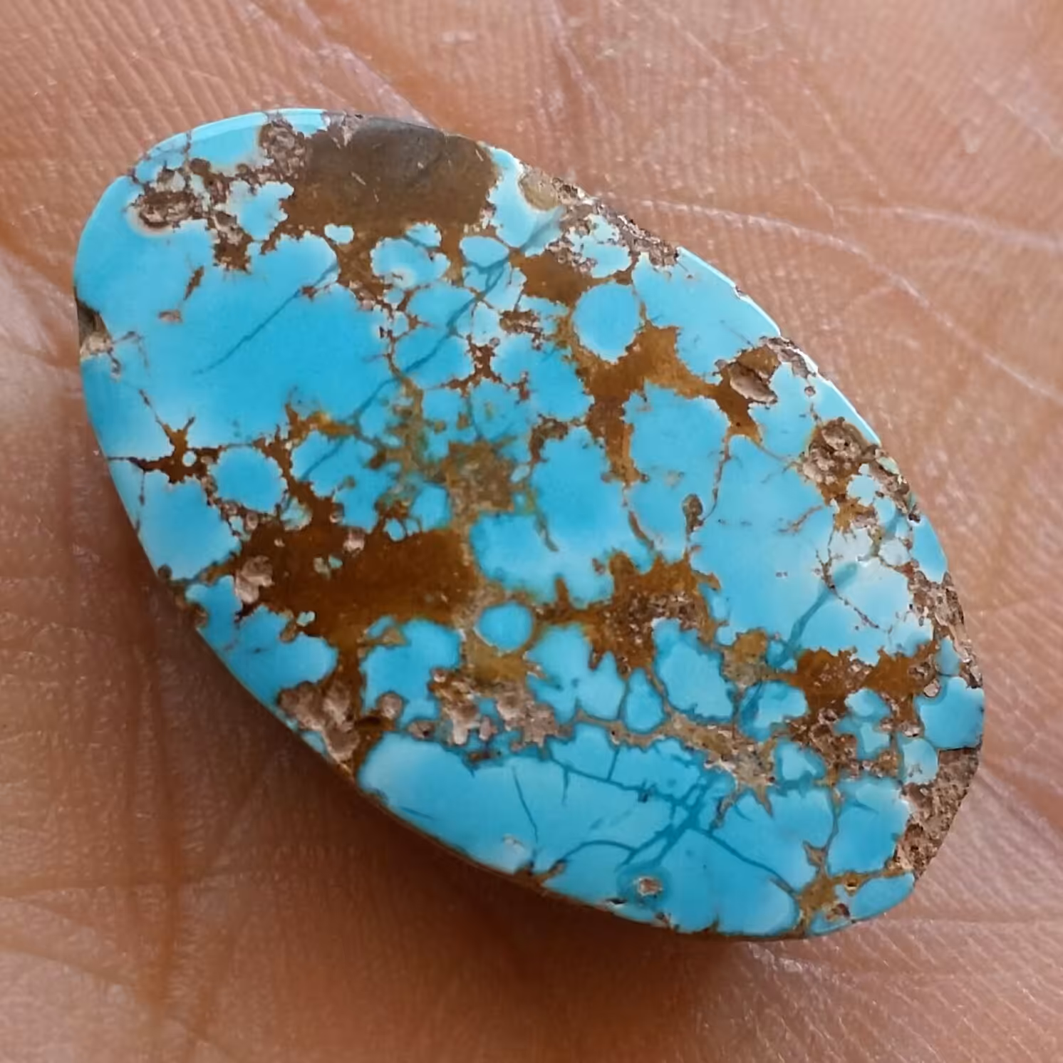 نگین فیروزه
آبی عنکبوتی خوش رنگ و بسیار فاااخر بدون بهسازی
کاملا طبیعی
سایز درشت مدالی
بسیار خوش رنگ شاهکار خلقت