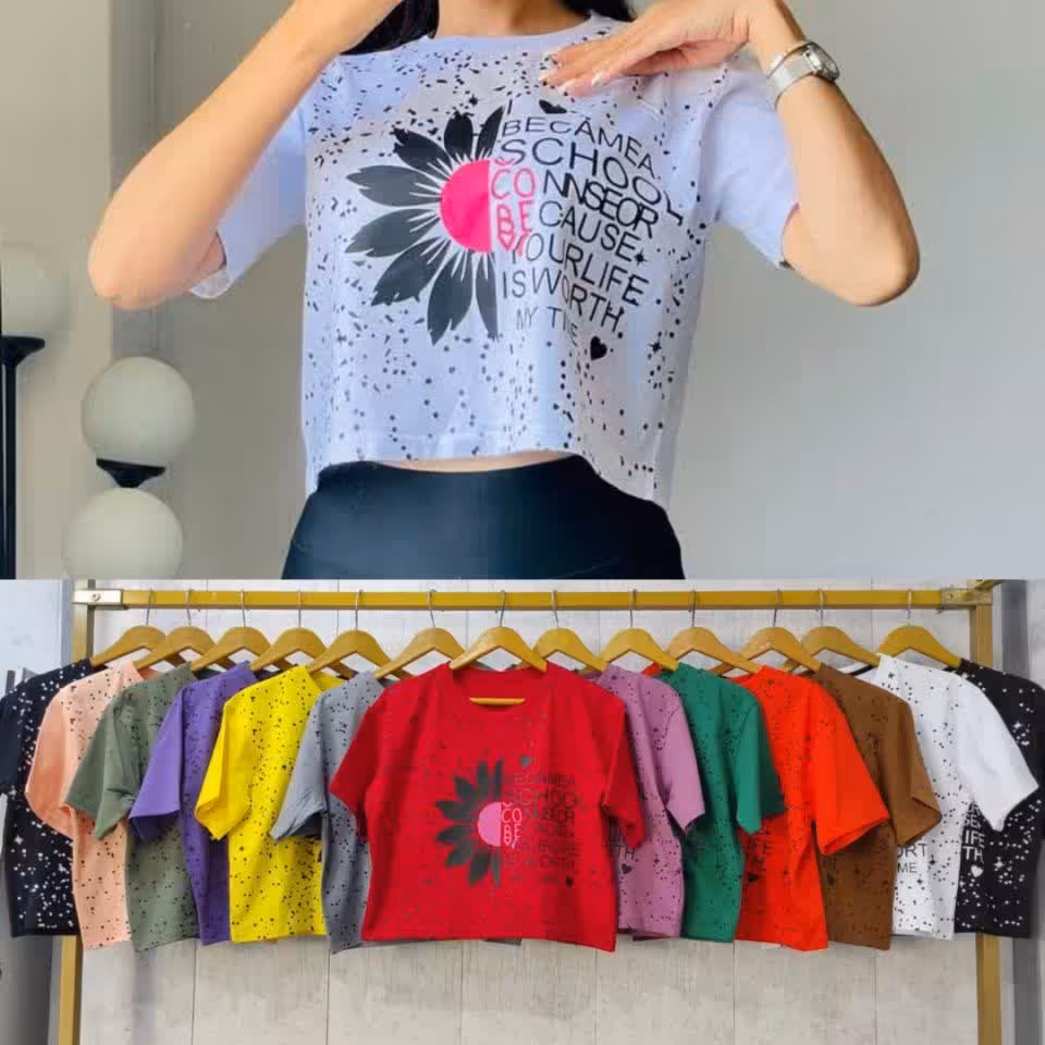 کراپ نیم تنه در 13رنگ و تا سایز48