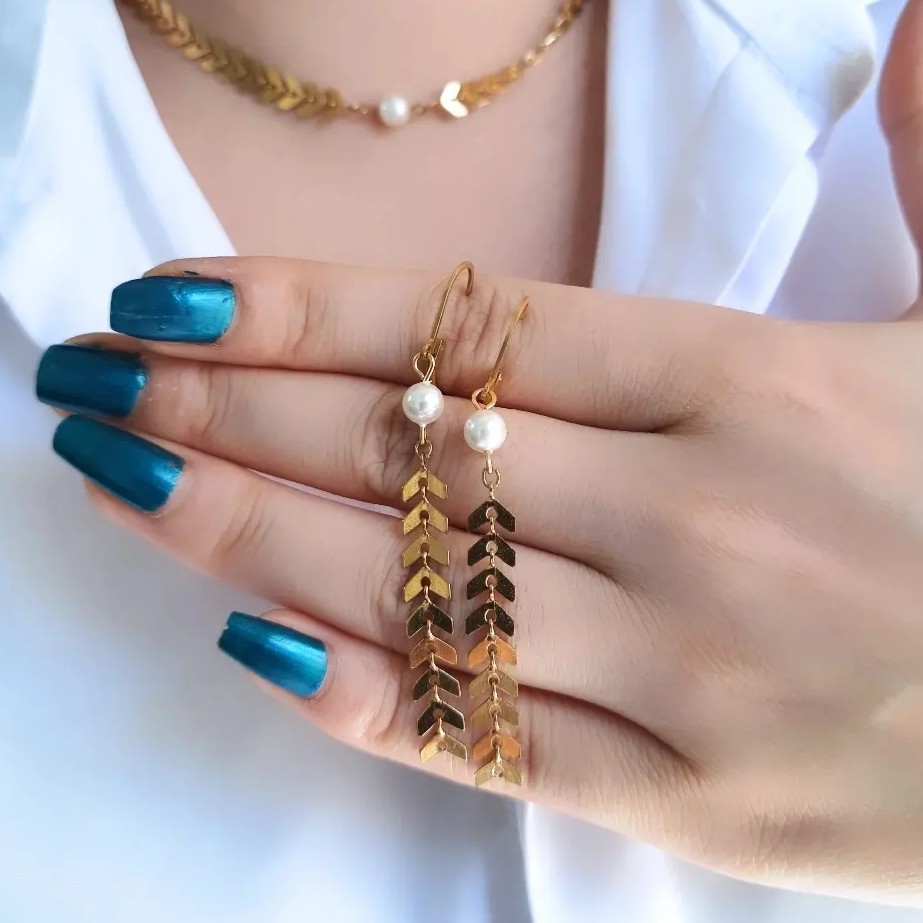 گوشواره فلش و مروارید