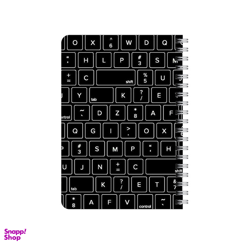 دفترچه یادداشت 80 برگ بامبیلیپ مدل چوبی طرح کیبورد کامپیوتر کد 8331486