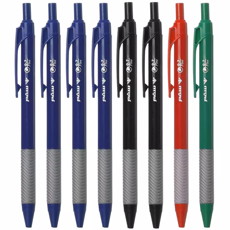 خرید خودکار فشاری سفیر SAFIR با نوک 0.7 بسته 8 عددی