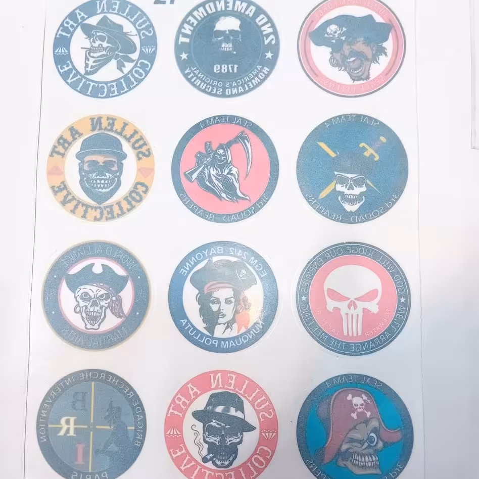 برچسب گرد از داخل 