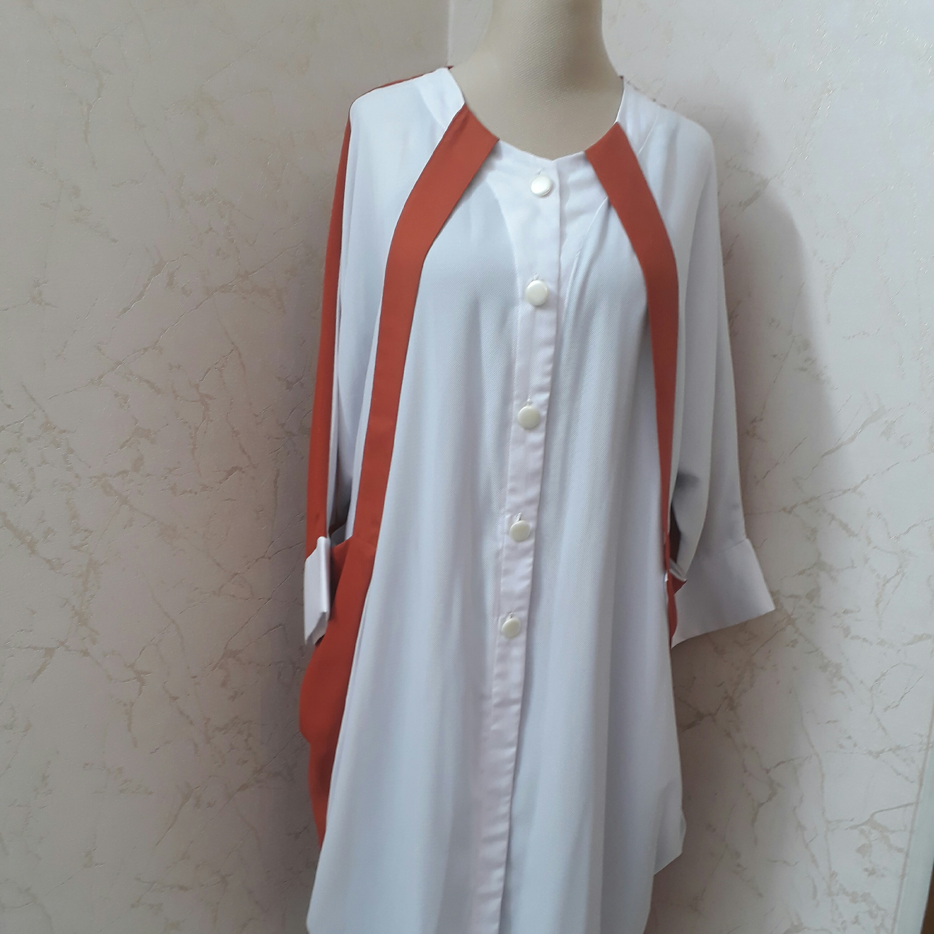 مانتو تابستانی آستین کیمونو با طرح خاص و مزونی قد مانتو 125