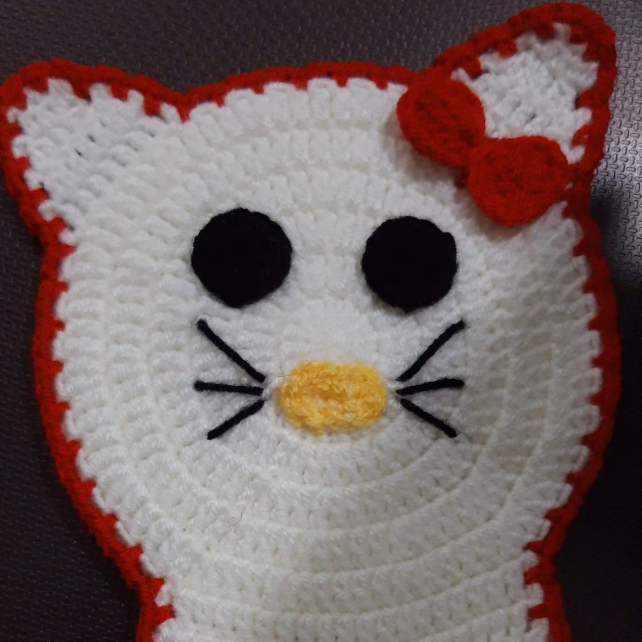 لیف دستبافت دخترانه طرح کیتی رنگ قرمز