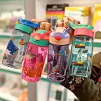 قمقمه فانتزی نی دار 500 میلی لیتر نشکن دسته دار قمقمه کودک قمقمه بچگانه قمقمه مدرسه قمقمه آب بطری 