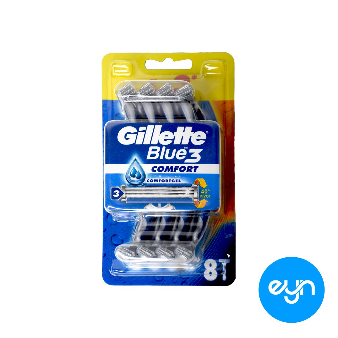خود تراش ژیلت مدل بلو تری کامفورت 3 عددی Gillette Blue 3 comfort آلمانی